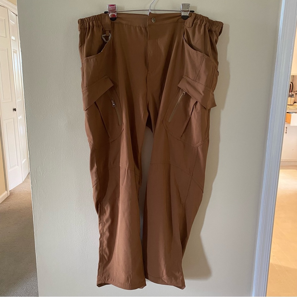 Waterproof Tactical Tan Cargo Pants by TEMU Men's Size 4XL / 40 X 30 Elastic